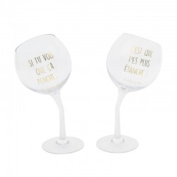Set de 2 verres penchés –...
