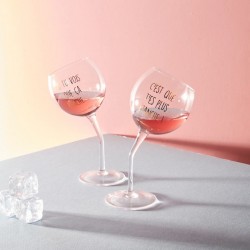 Set de 2 verres penchés