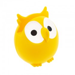 PORTE LUNETTES HIBOU JAUNE