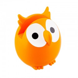 PORTE LUNETTES HIBOU ORANGE