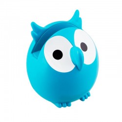 PORTE LUNETTES HIBOU BLEU