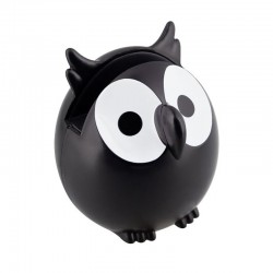 PORTE LUNETTES HIBOU NOIR