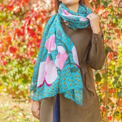 FOULARD PYLONES ORCHID BLUE