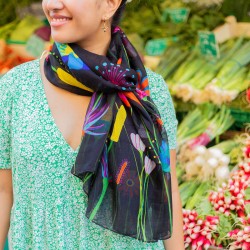 FOULARD PYLONES JARDIN FLEURI