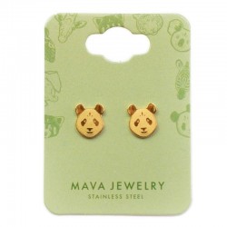 BOUCLES D'OREILLES PANDA GOLD