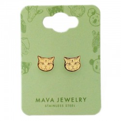 BOUCLES D'OREILLES CHAT GOLD