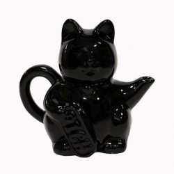 Théière Maneki Neko noire –...