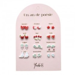 12 PAIRES DE BOUCLES...