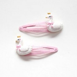 2 BARRETTES YUKO B - CYGNES...
