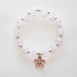 BRACELET YUKO B - PIVOINE ROSE