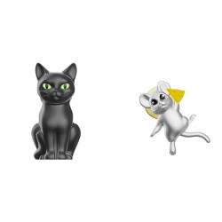 SET DE 2 PIN'S CHAT & SOURIS