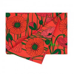 Torchon de cuisine Pylones Coquelicots en coton absorbant. Design coloré et original.