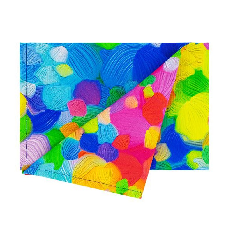 Torchon de cuisine Pylones Palette en coton absorbant. Design coloré et original.