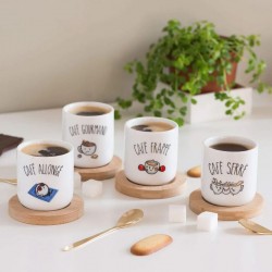 Coffret de 4 tasses à café...