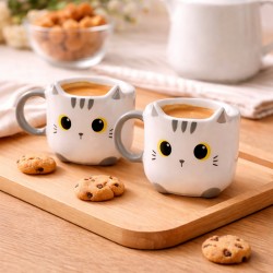 Set de 2 tasses à café Chat...