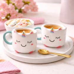 Set de 2 tasses à café Licorne