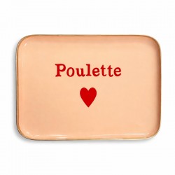 Plateau en métal Poulette