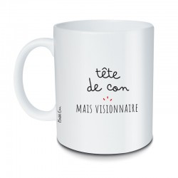 Mug humour « Tête de con »