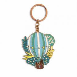 Porte clés Chat Montgolfière