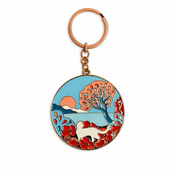 Porte clés Chat Blanc