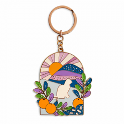 Porte clés Chat Orange