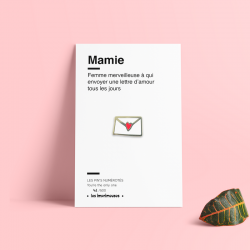 Pin's Mamie Lettre Coeur
