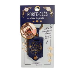 Porte Clés Photo Bleu