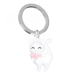Porte Clés Chat Blanc