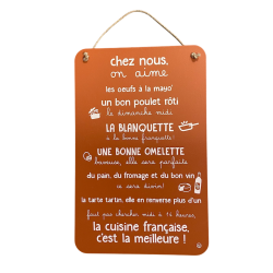 Plaque Cuisine Française -...