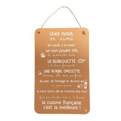 Plaque Cuisine Française -...