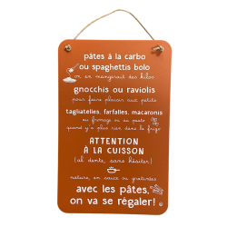 Plaque Les Pâtes - Brique
