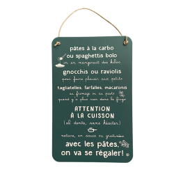 Plaque Les Pâtes - Bleu